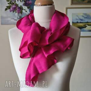magiczna magenta - szalik, apaszka, zamotka, wiskoza z bawełną