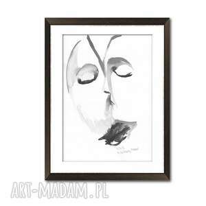 grafika z twarzami miłosna pocałunek 16, format a3, pionowa