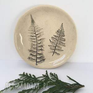 handmade ceramika talerzyk z polnymi roślinami