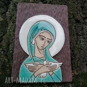 ikona ceramiczna z wizerunkiem maryi - pneumatofora - Dom ceramika