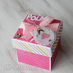 ręcznie robione scrapbooking kartki pudełko - kartka na urodziny