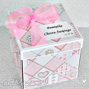 scrapbooking kartki pamiątka chrztu św personalizacja exploding box, box