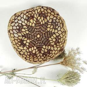 handmade ceramika miseczka ceramiczna koronka