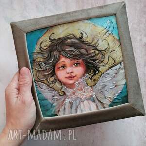 anielski obrazek e - piet - portret realistyczny ręcznie malowany