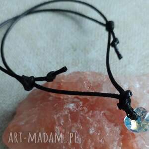 Bransoletka na sznurku z serduszkiem Swarovski Elements krystalicznym