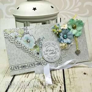 handmade scrapbooking kartki kartka ślubna - wiosenne przebudzenie