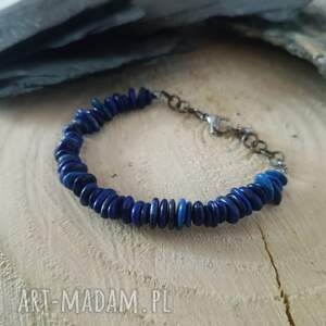 Bransoletka z lapisu lazuli - niebieska, regulowana
