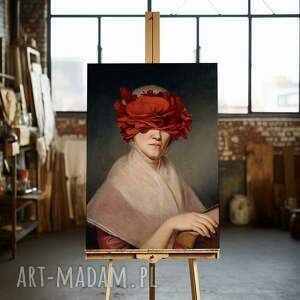 plakaty plakat lady papaver format 40x50 cm - kwiaty kobieta obraz plakat maki