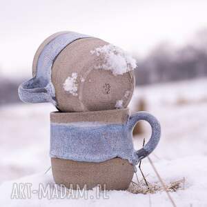 kubki betonki mroźny świt 2 szt ok 520 ml ceramika na prezent, betonowy kubek