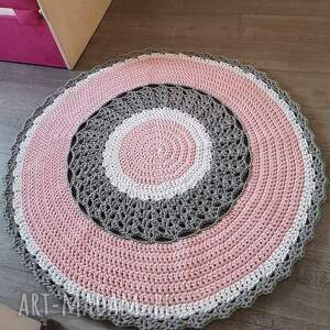 dywan szydełkowy ze sznurka bawełnianego 110cm