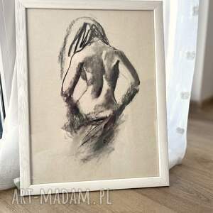 Lady 30x40- szkic, kobieta obraz, obrazy do sypialni