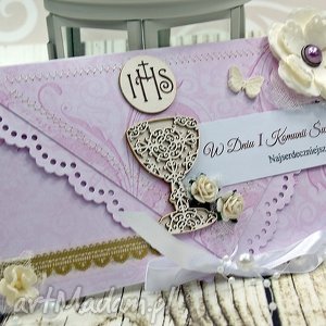 handmade scrapbooking kartki kartka na komunię dla pani sylwi