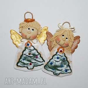 handmade pomysł na świąteczny prezent panna zielona - aniołki