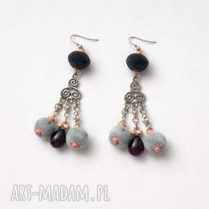 kolczyki kolorowe boho bok z1 leciutkie go row, et, bo wie