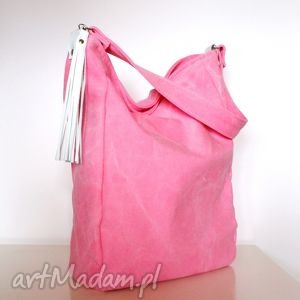 handmade na ramię iks fluo pink