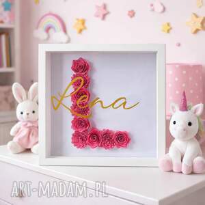 To dla Nich - personalizowana ramka z inicjałem 3d monogram, ramkadladziecka, inicjał