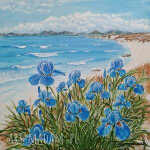 Prezent RĘCZNIE MALOWANY OBRAZ AKRYLOWY na ścianę, nad sofę, do salonu