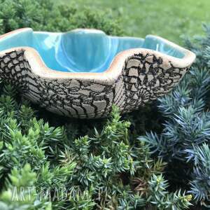handmade ceramika koronkowa artystyczna miseczka