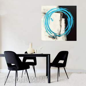 the ring, abstrakcja, nowoczesny obraz ręcznie malowany, okrąg, salon