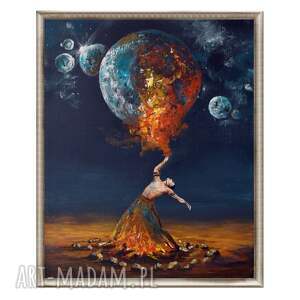 Prezent Fire up - realizm bajkowy obraz surrealizm ręcznie