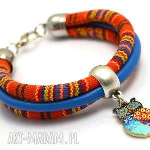 beezoo bransoletka boho owl masayo, etniczna, zawieszka, sowa