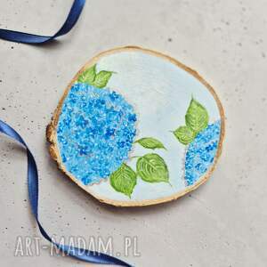 Hortensje, podkładka pod kubek, rustykalny styl