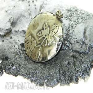medalion z alpaki - n93, wisior metaloplastyka unikatowa biżuteria, unikalny