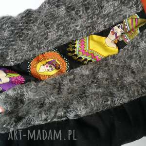 handmade kominy komin patchworkowy boho handmade kolorowy frida kahlo