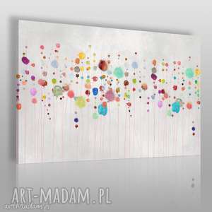 obraz na płótnie - kolorowy kropki abstrakcja - VAKU DSGN dom obrazy