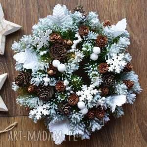 dekoracje świąteczne wianek zimowy, gwiazda, stroik, choinka, świecznik