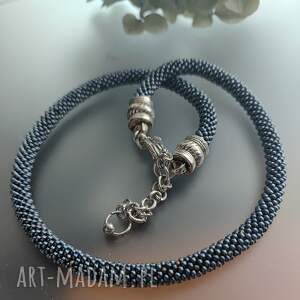 Naszyjnik sznur koralikowy hematyt, krótki