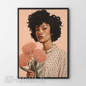 hogstudio plakat dziewczyna ilustracja różowa - format 30x40 cm