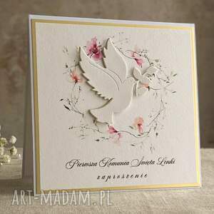 Zaproszenia na komunię z personalizacją, wzór 62C, pierwsza komunia