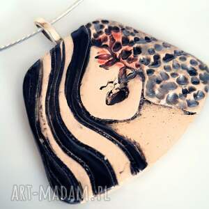 naszyjnik ceramiczny kobieta 2, biżuteria, wisiorek, dla niej