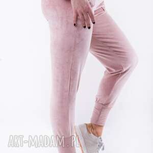 handmade spodnie spodnie aksamitne różowe - bridget