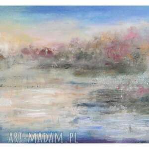 jezioro vi - i50x70 obraz ręcznie malowany na płótnie salonu