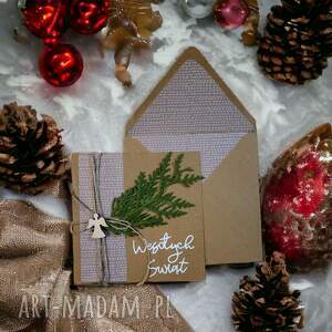 handmade upominek święta kartka świąteczna z pasującą kopertą