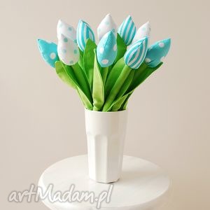 handmade dekoracje bawełniane tulipany