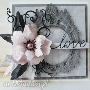 ręcznie robione scrapbooking kartki pastelowy róż