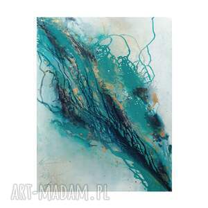 żródło 70x90 cm ręcznie malowany obraz abstrakcyjny do domu, abstrakcja