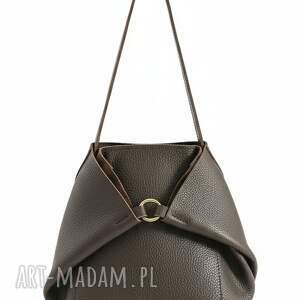 Wielofunkcyjna - LS02 brąz, brązowa, torebka ze skóry