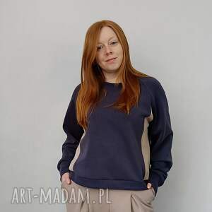 bluza damska nuri masełko granatowa/ latte