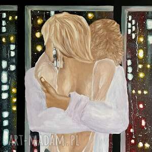 strona b - praca z cyklu madison namalowałam piosenki, obraz para, noc