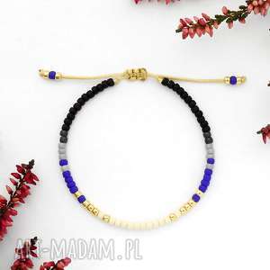 bransoletka minimal - autumn cobalt delikatna, elegancka minimalistyczna