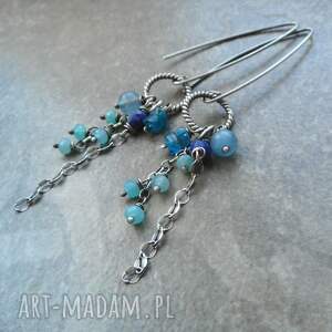 Prezent niebieskości 925, kamienie naturalne, srebro