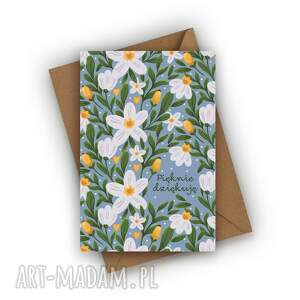 kartka z podziękowaniem - pięknie dziękuję