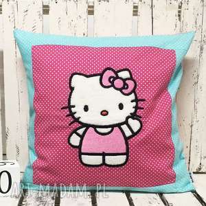 poduszka z haftem 40x40cm hello kitty, kotek