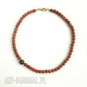 Prezent Agat z druzą i jaspis królewski Naszyjnik z detalem