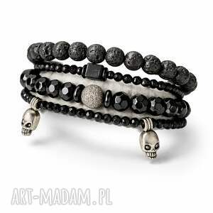 Bransoletka Na Sznurku Makrama Crystal Czarna Czaszki 24.53