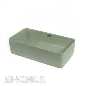 dom minty sink - umywalka betonowa w kolorze pastelowej mięty do współczesnego